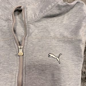 Puma, Quarter zip, grey, small
